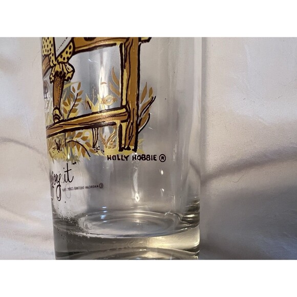 1969 Holly Hobbie American Greetings Drinking Glass Life’s a picnic … enjoy It - Picture 7 of 7